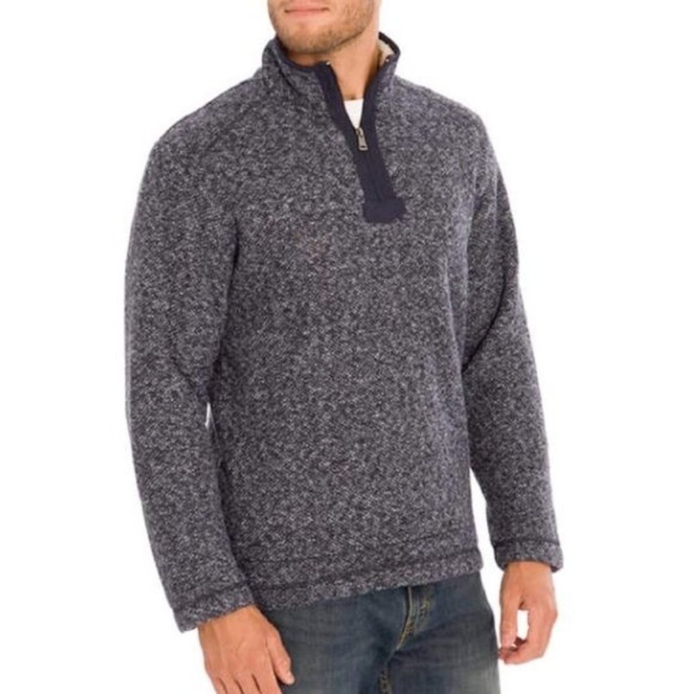 Orvis Brighton mens sherpa lined quarter zip pullover size XL